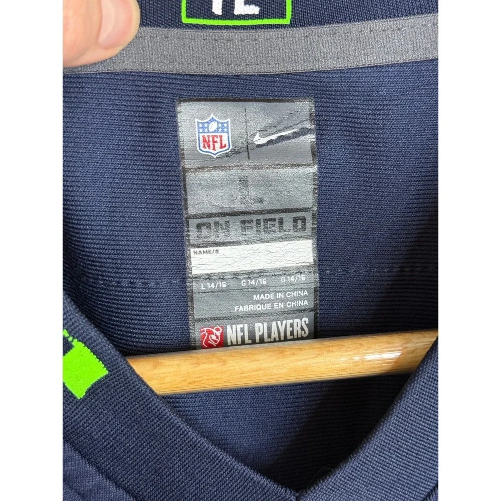 Nike, Seattle Seahawks Football Jersey, Youth Large 14/16, Good, $75